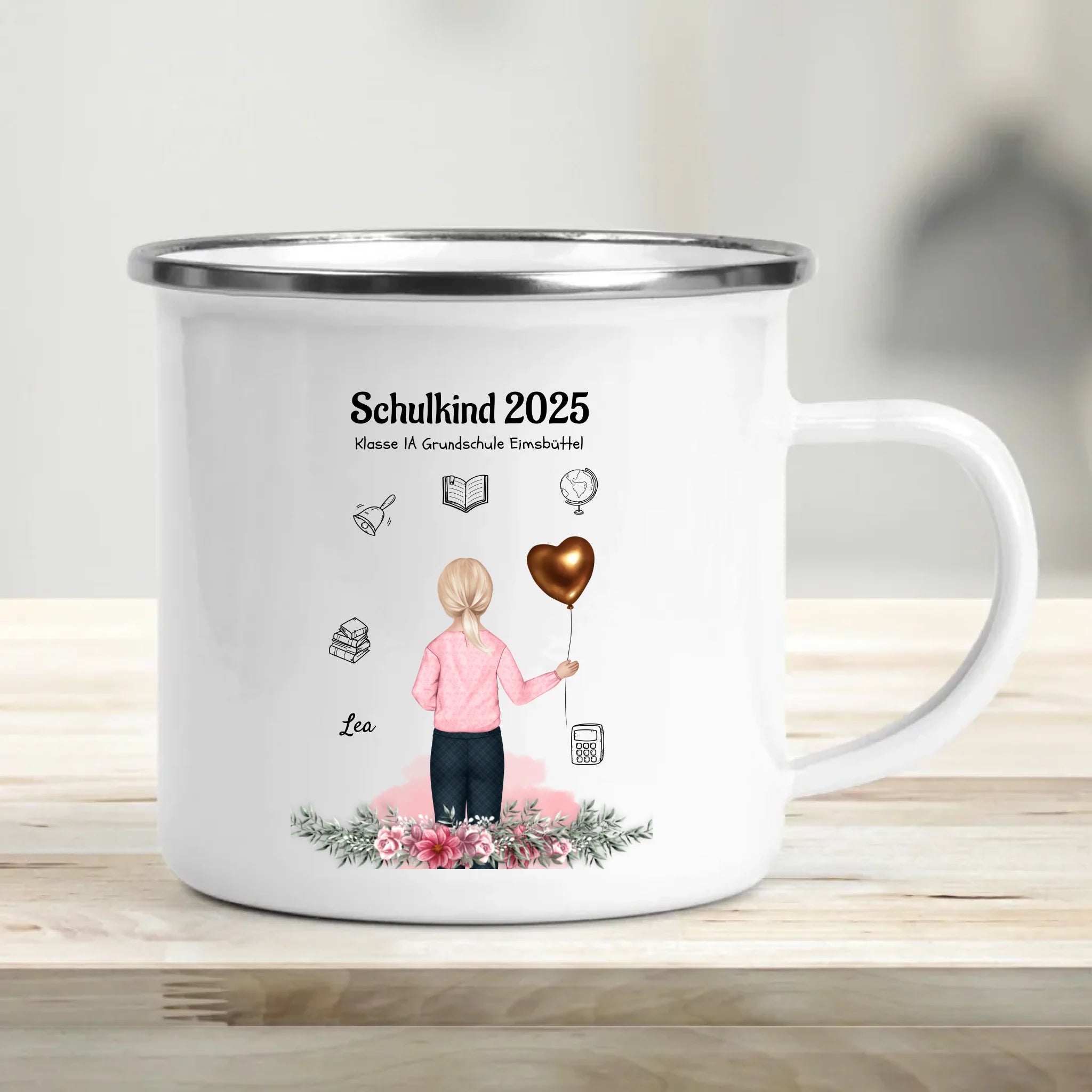 Mädchen Schulanfänger Tasse Geschenk personalisiert - Cantty