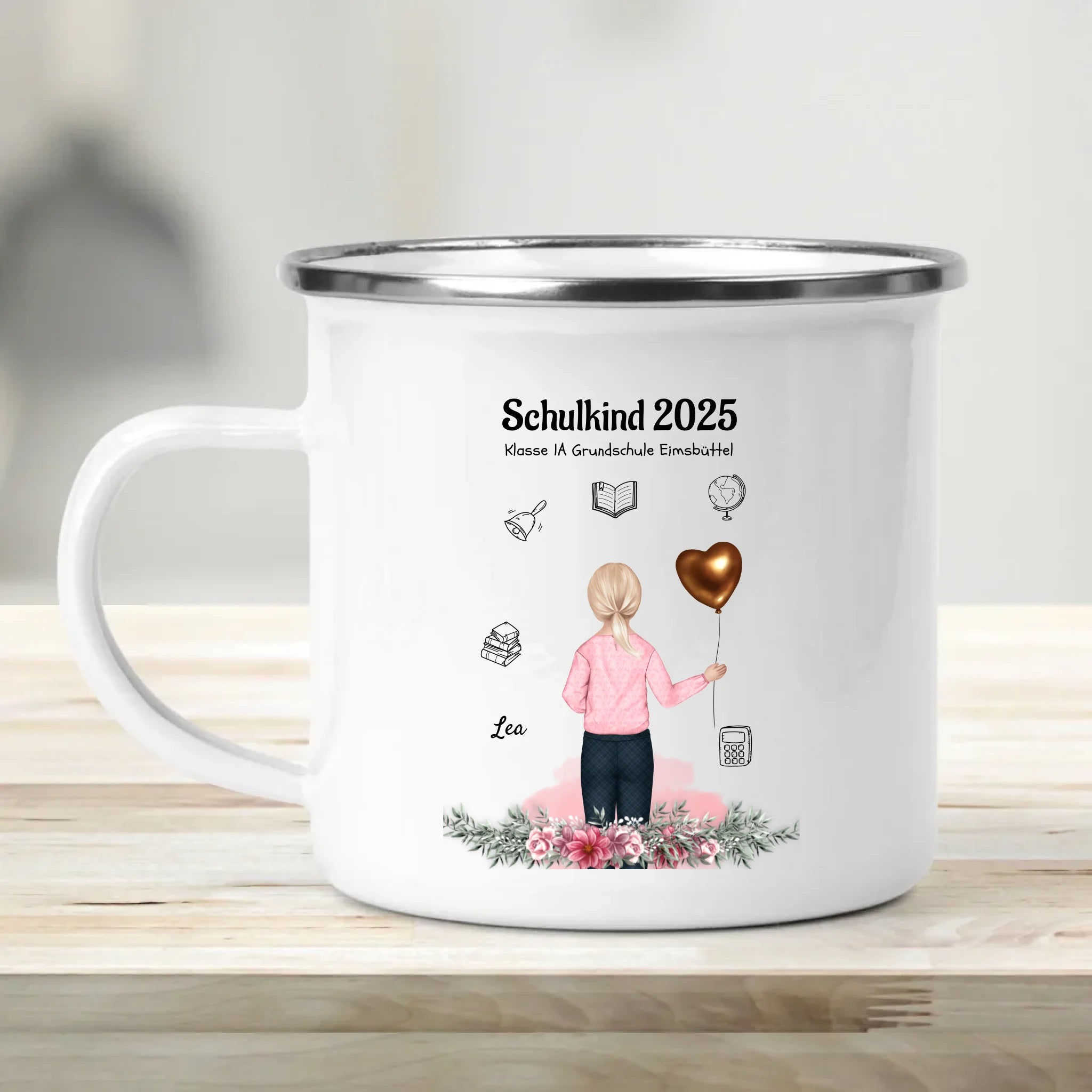 Mädchen Schulanfänger Tasse Geschenk personalisiert - Cantty