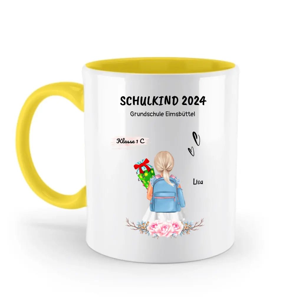 Mädchen Tasse Geschenk zur Einschulung 1. Klasse - Cantty
