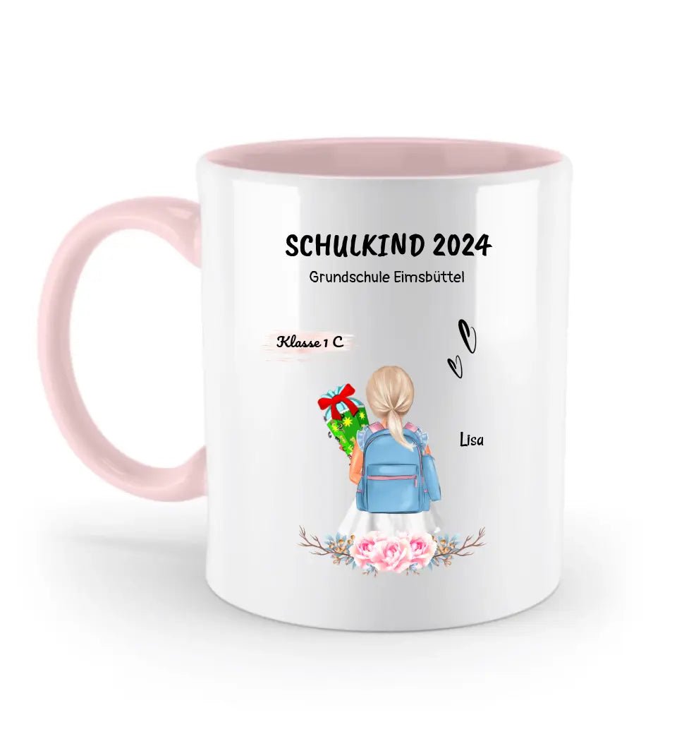 Mädchen Tasse Geschenk zur Einschulung 1. Klasse - Cantty