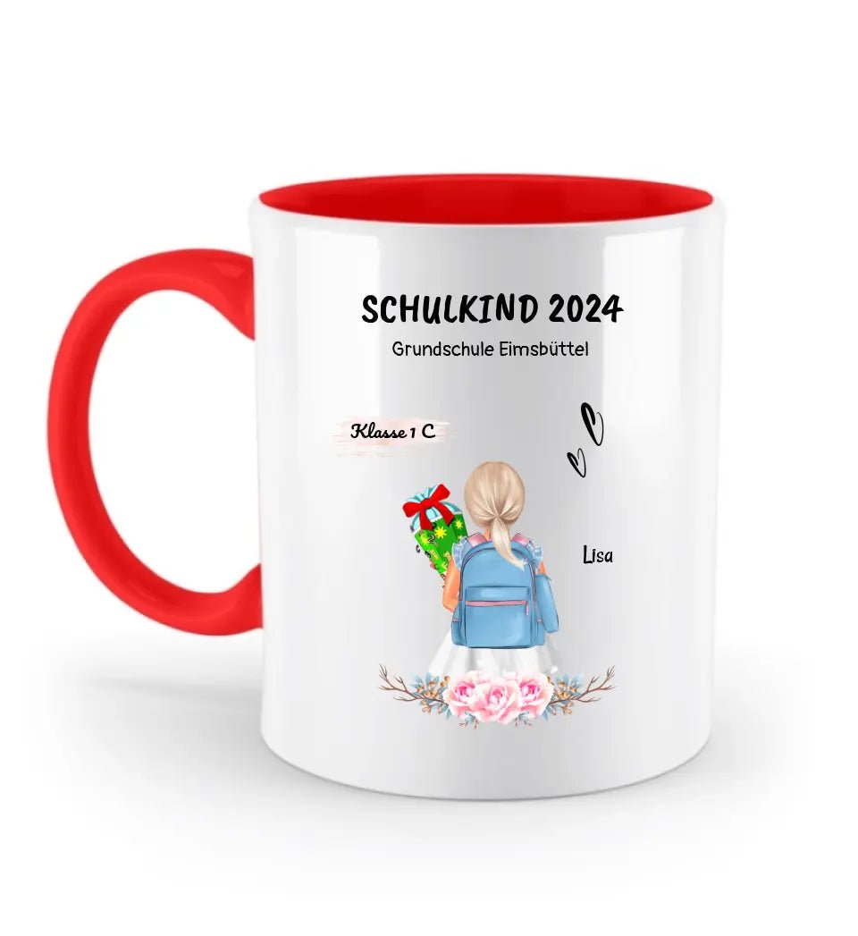 Mädchen Tasse Geschenk zur Einschulung 1. Klasse - Cantty