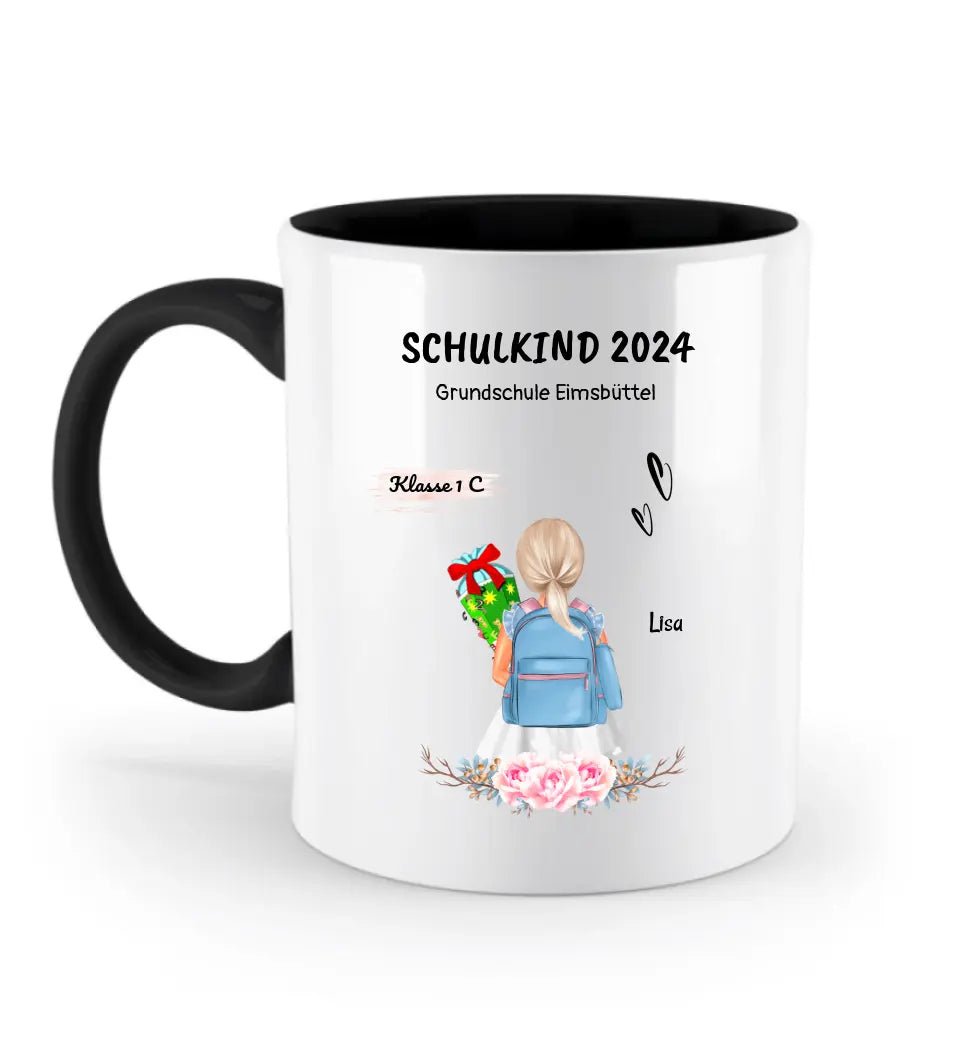 Mädchen Tasse Geschenk zur Einschulung 1. Klasse - Cantty