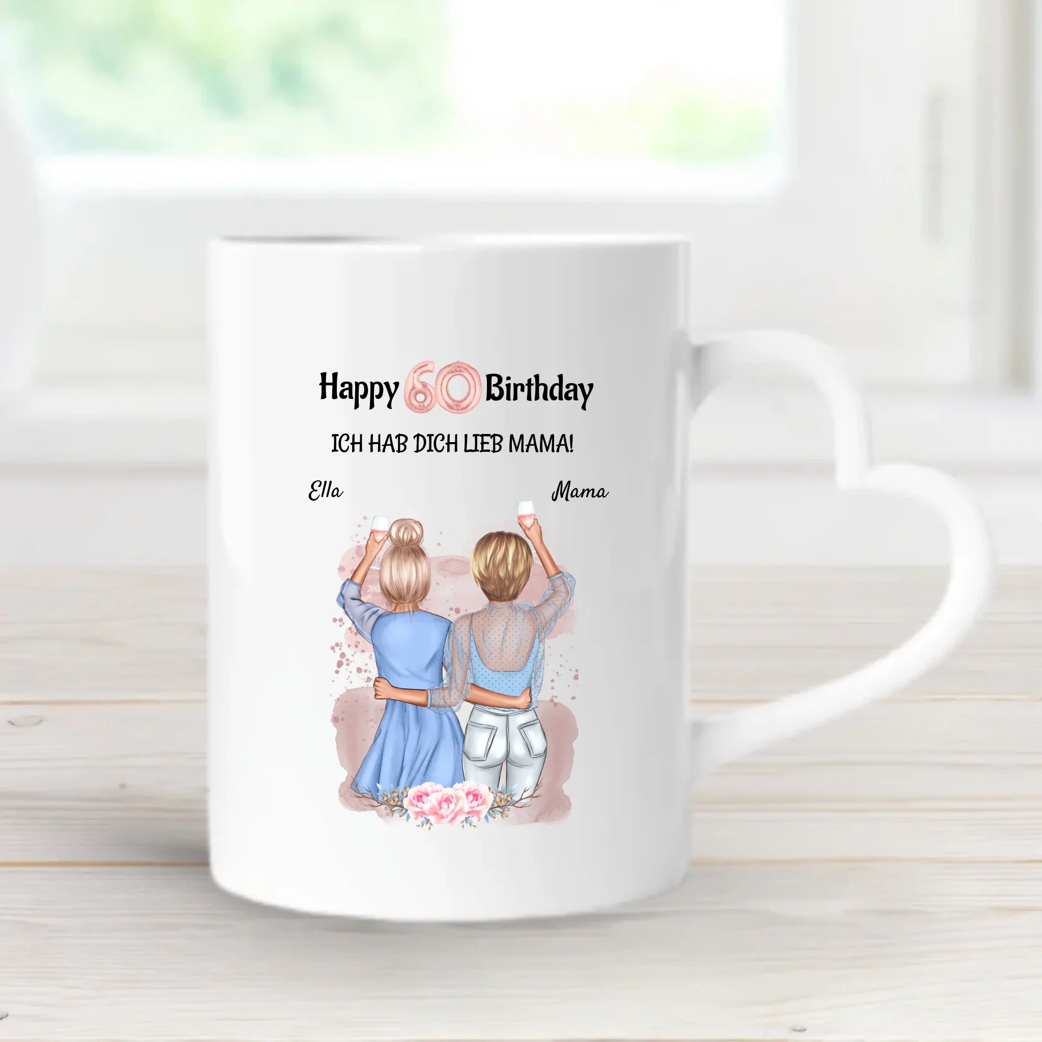Mama 60 Geburtstagsgeschenk Tasse personalisiert - Cantty