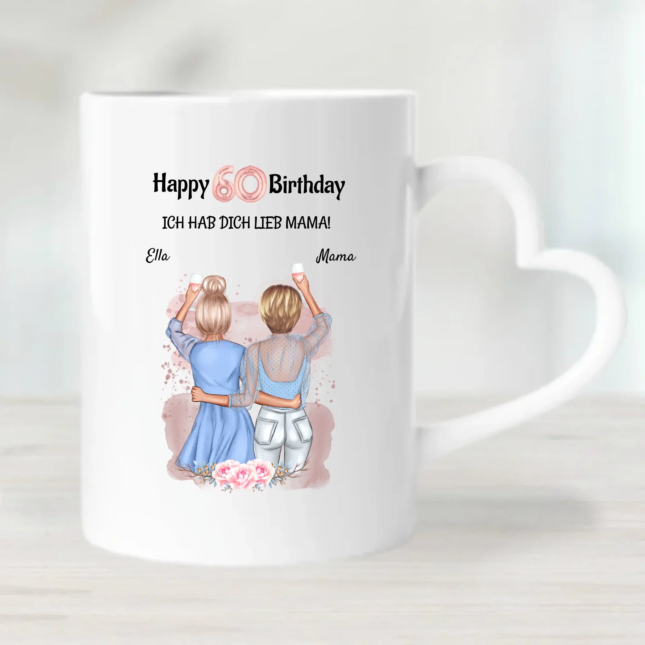 Mama 60 Geburtstagsgeschenk Tasse personalisiert - Cantty