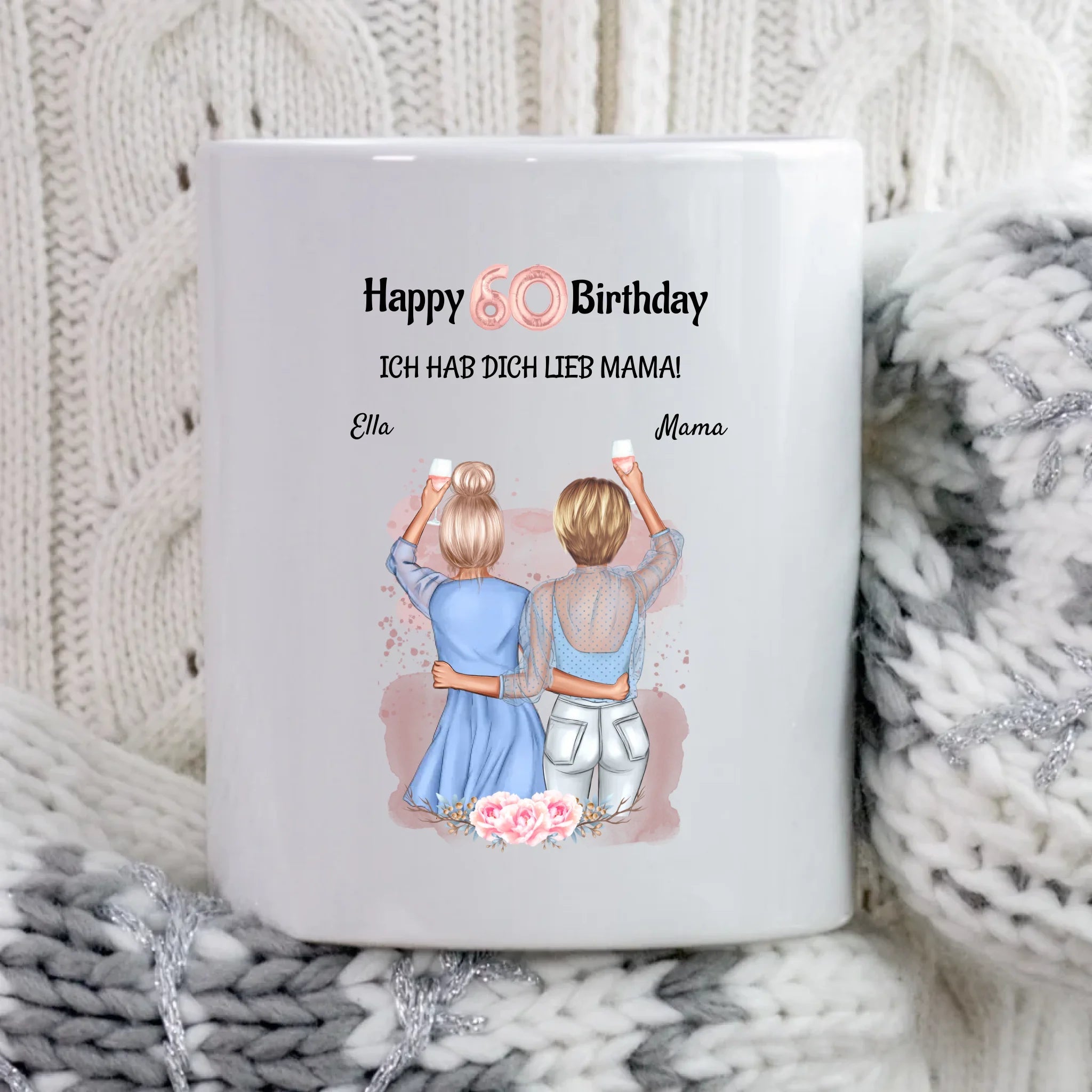 Mama 60 Geburtstagsgeschenk Tasse personalisiert - Cantty