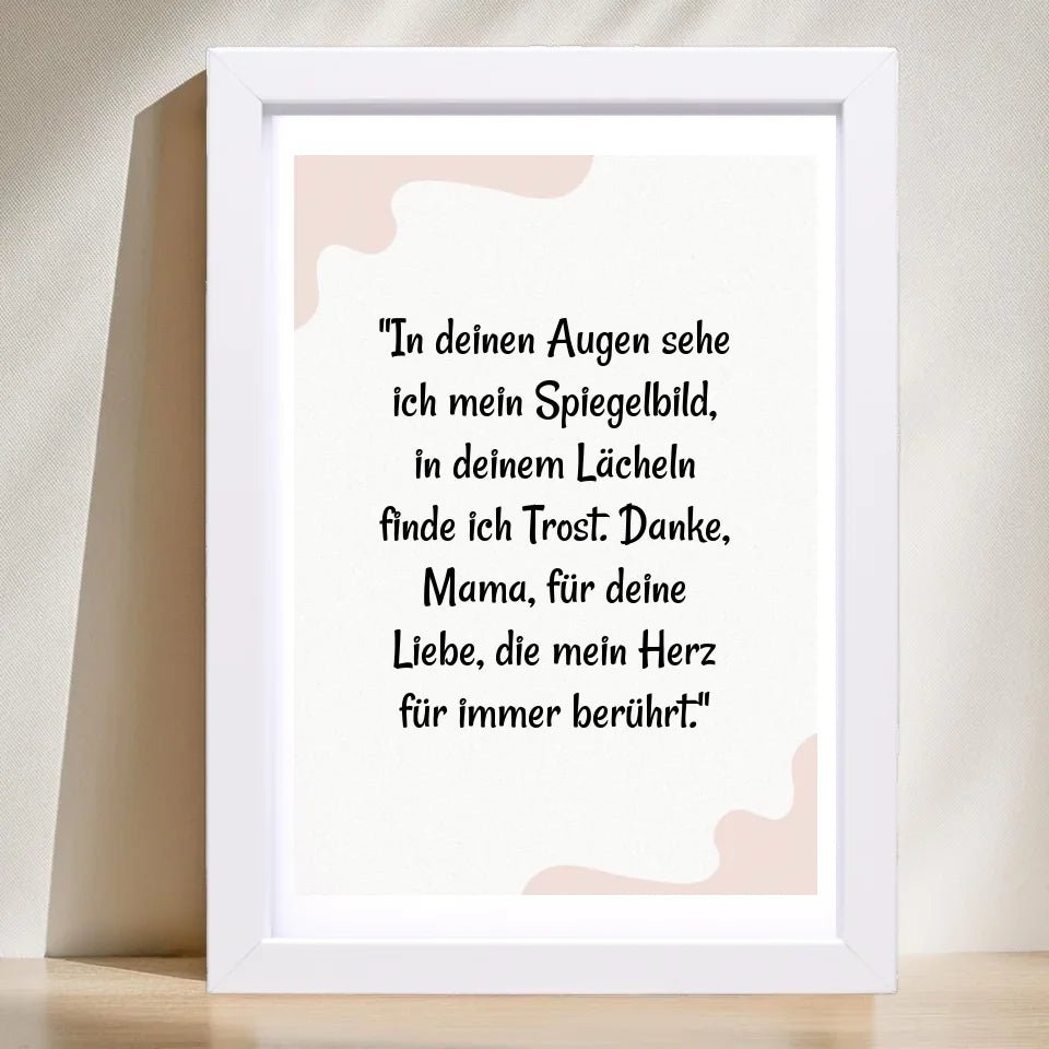 Mama Danke Spruch Poster personalisiert - Cantty