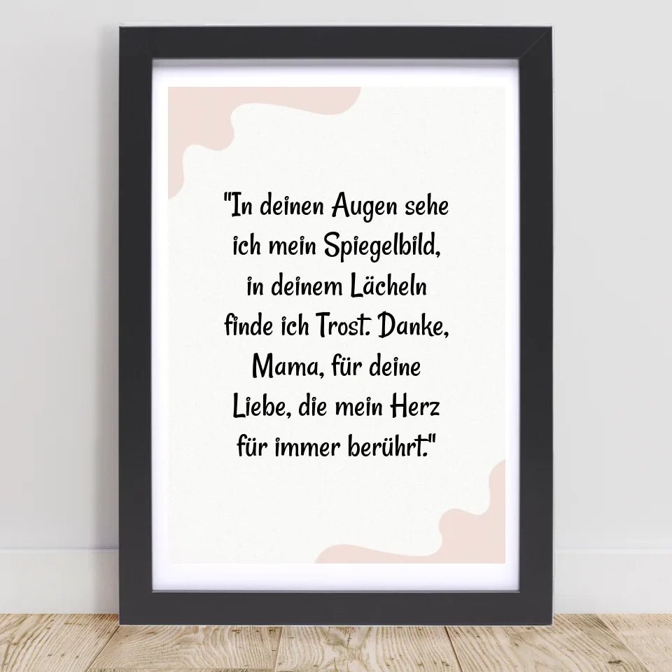 Mama Danke Spruch Poster personalisiert - Cantty