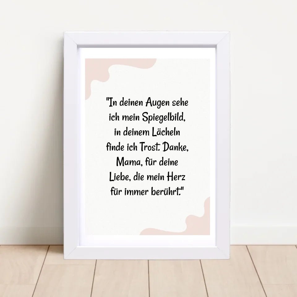 Mama Danke Spruch Poster personalisiert - Cantty