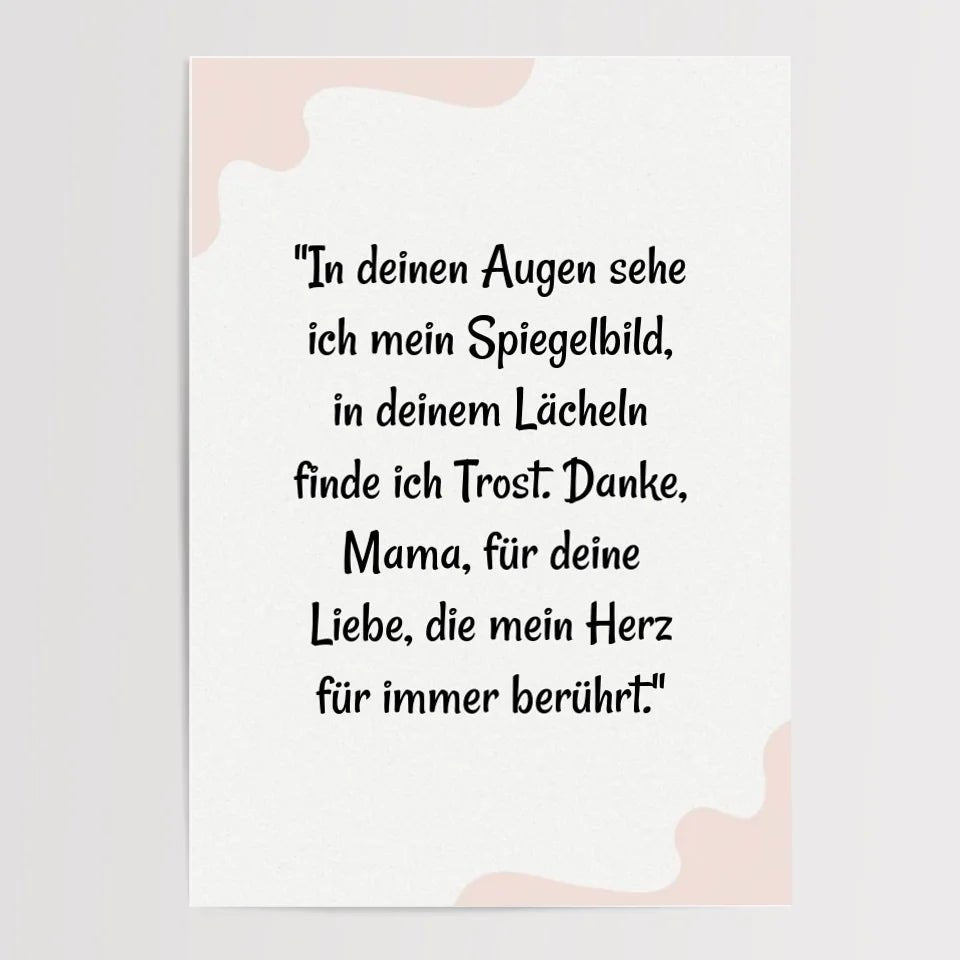 Mama Danke Spruch Poster personalisiert - Cantty