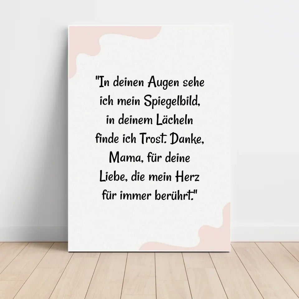 Mama Danke Spruch Poster personalisiert - Cantty