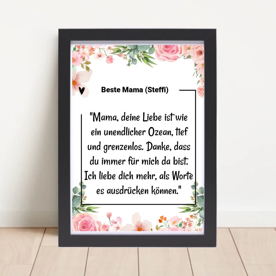 Mama Definition mit Name Poster / Bild / Karte Geschenk personalisiert - Cantty