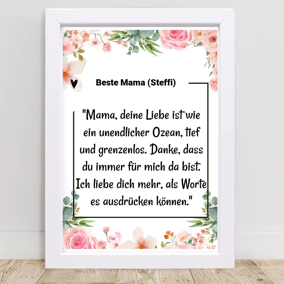 Mama Definition mit Name Poster / Bild / Karte Geschenk personalisiert - Cantty
