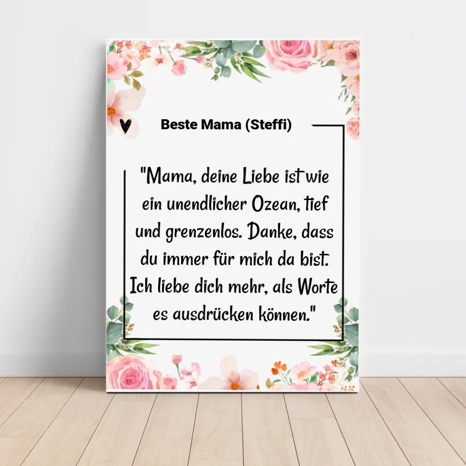 Mama Definition mit Name Poster / Bild / Karte Geschenk personalisiert - Cantty