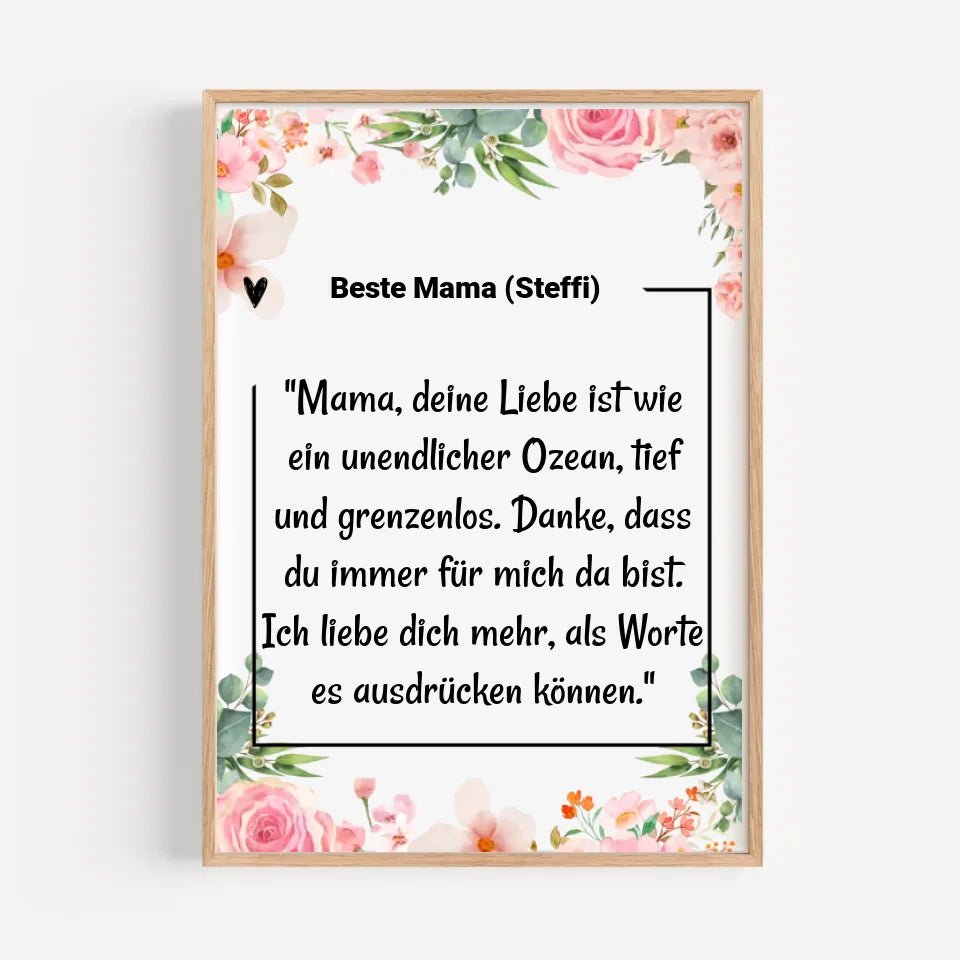 Mama Definition mit Name Poster / Bild / Karte Geschenk personalisiert - Cantty