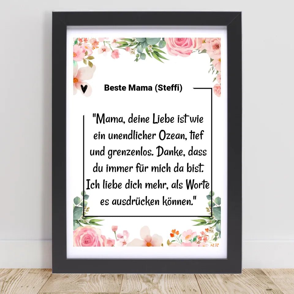 Mama Definition mit Name Poster / Bild / Karte Geschenk personalisiert - Cantty