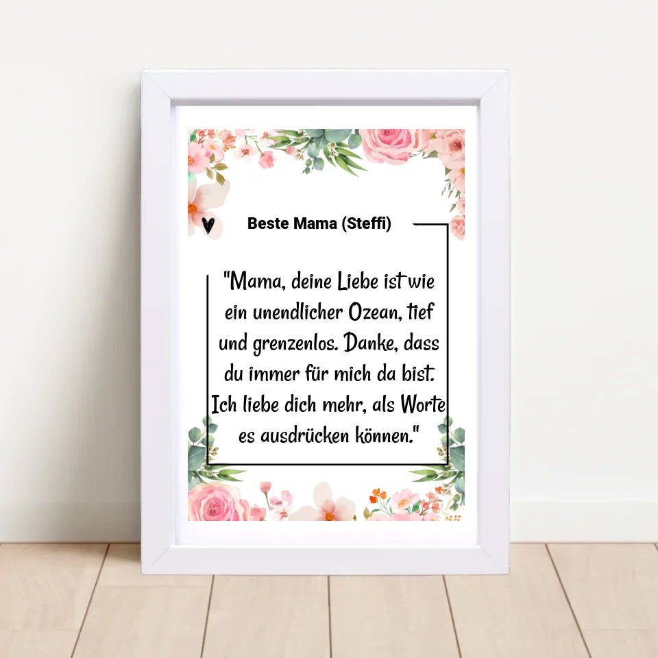 Mama Definition mit Name Poster / Bild / Karte Geschenk personalisiert - Cantty