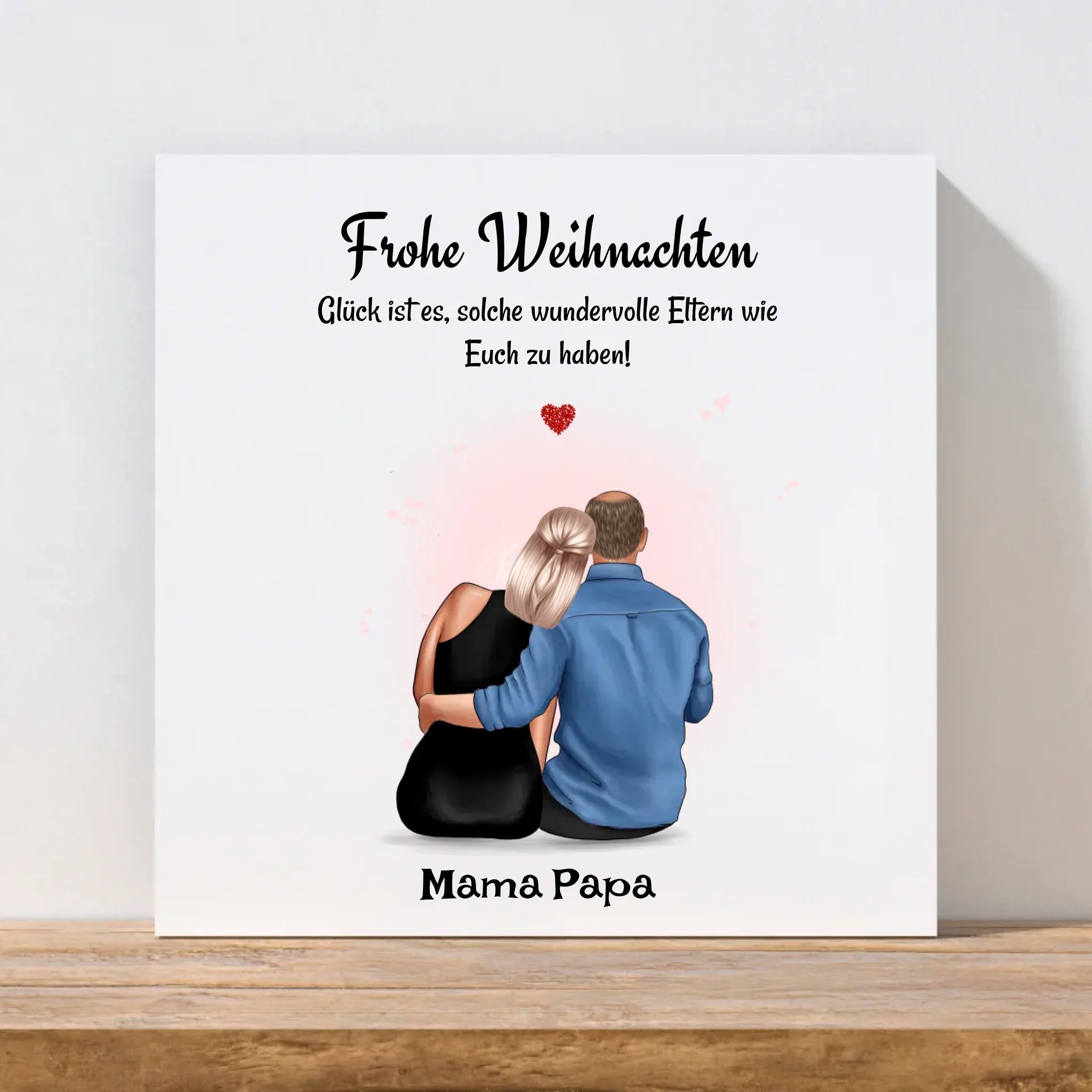 Mama Papa Leinwandbild Geschenk Weihnachten personalisiert - Cantty