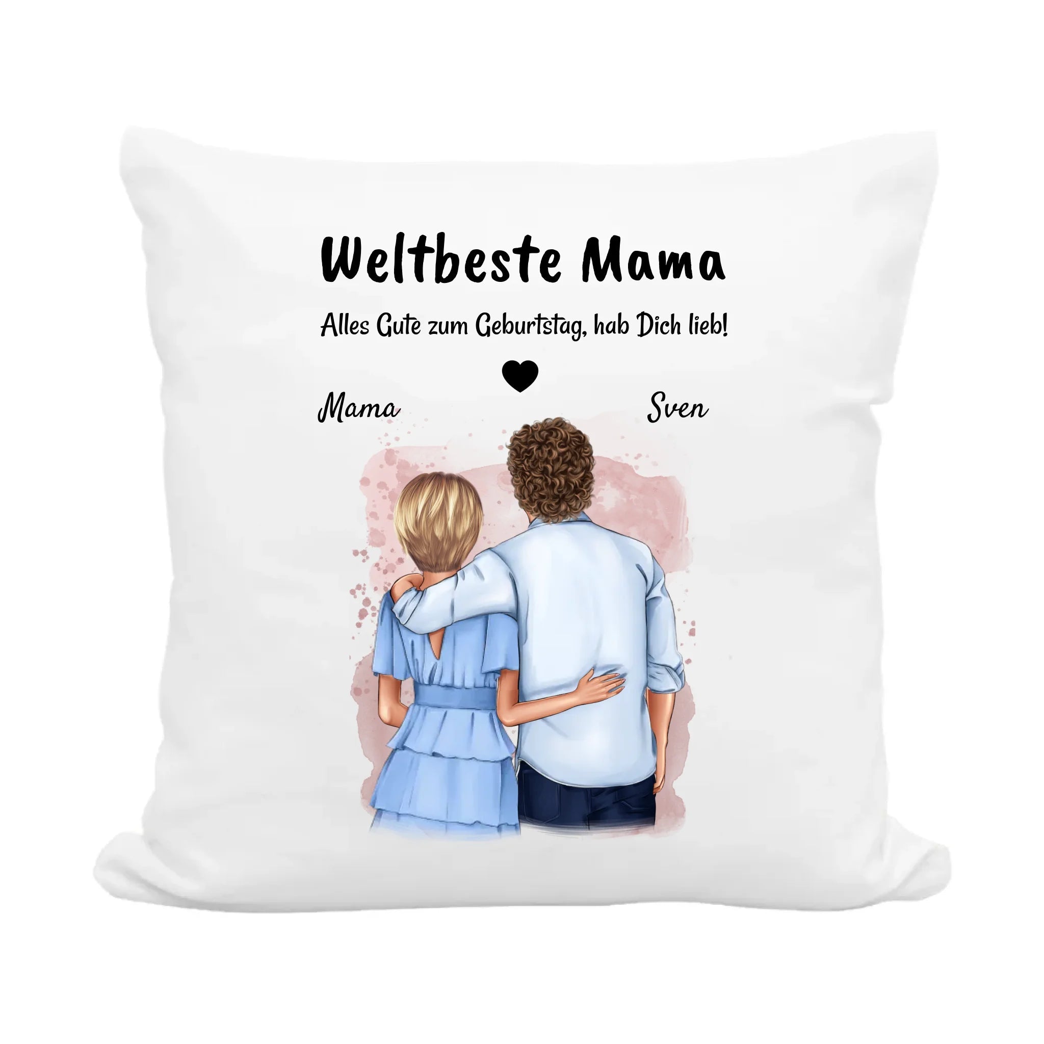 Mama Sohn Geschenk Kissen mit Namen & Spruch personalisiert - Cantty