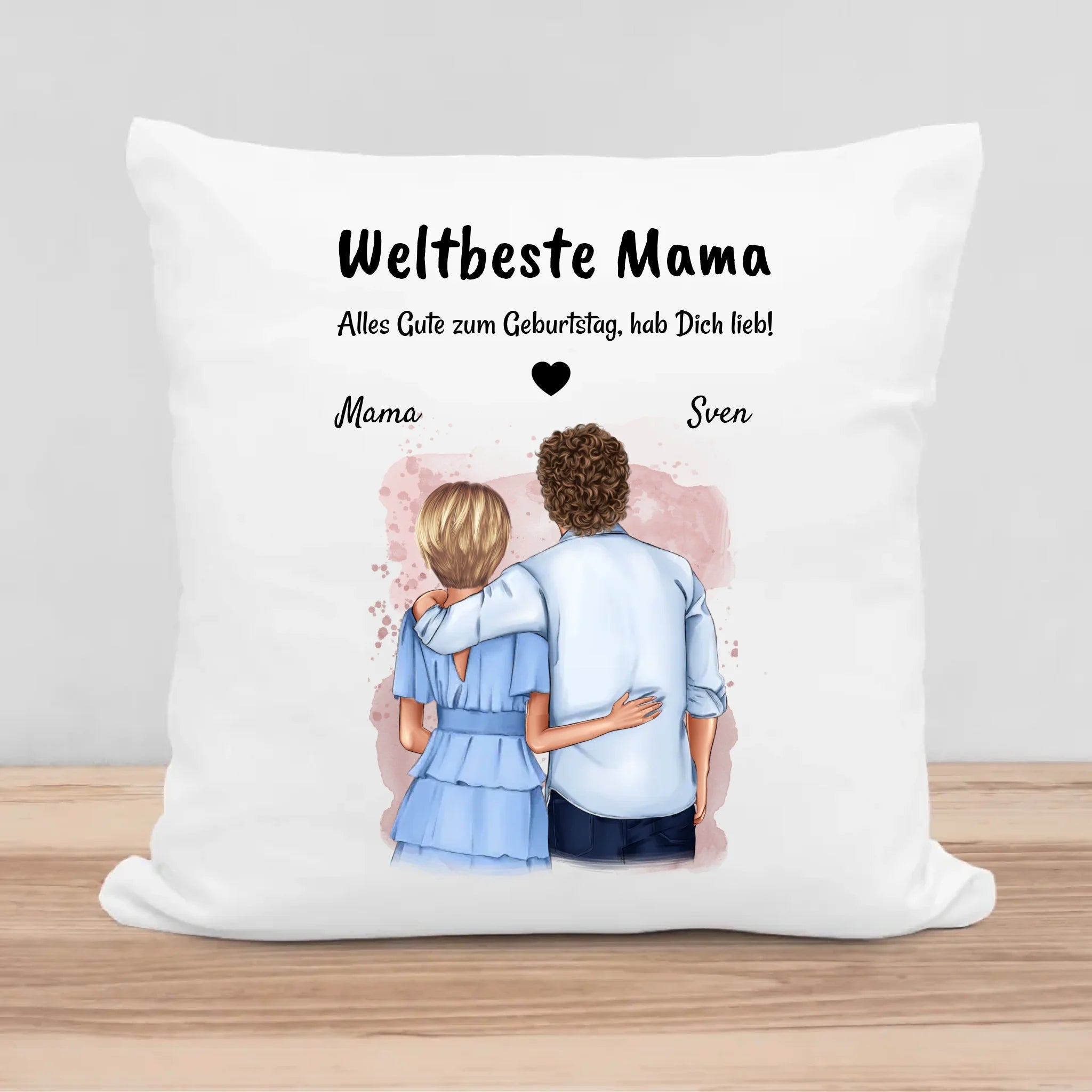 Mama Sohn Geschenk Kissen mit Namen & Spruch personalisiert - Cantty