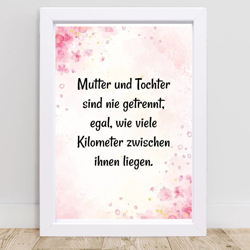 Mama und Tochter Spruch Poster Geschenk selber gestalten - Cantty