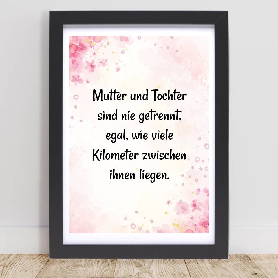 Mama und Tochter Spruch Poster Geschenk selber gestalten - Cantty