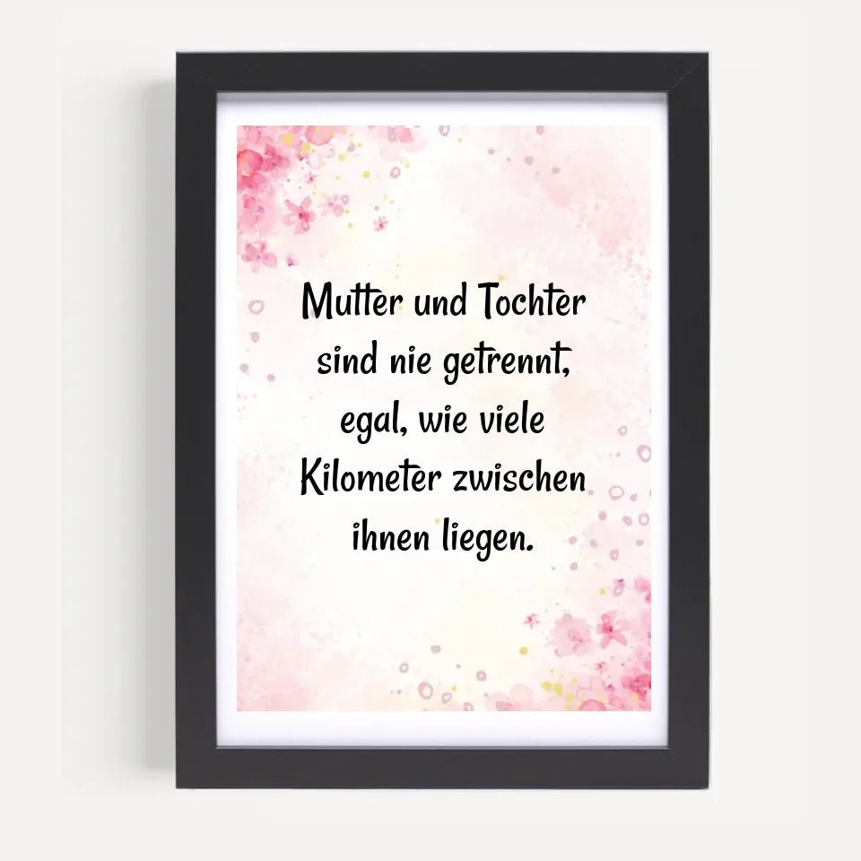 Mama und Tochter Spruch Poster Geschenk selber gestalten - Cantty