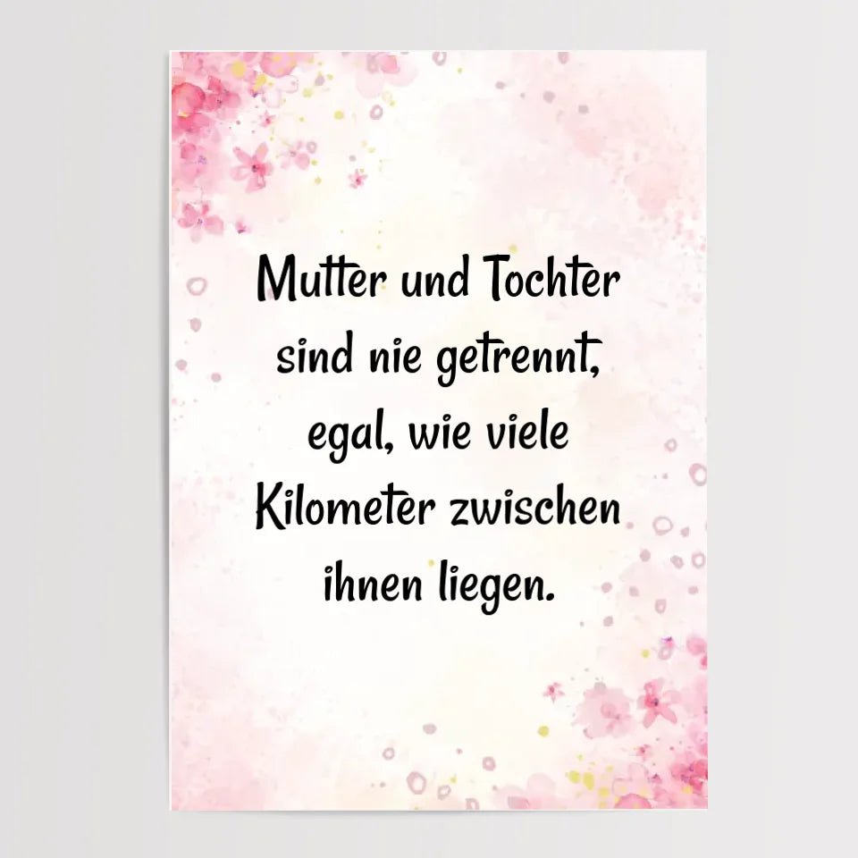 Mama und Tochter Spruch Poster Geschenk selber gestalten - Cantty
