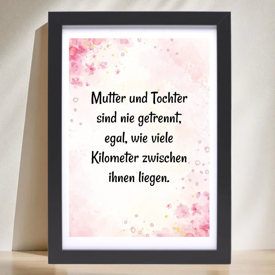 Mama und Tochter Spruch Poster Geschenk selber gestalten - Cantty