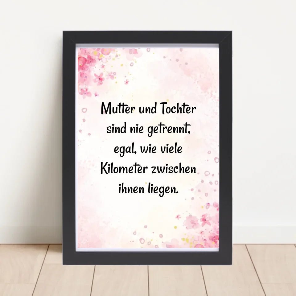 Mama und Tochter Spruch Poster Geschenk selber gestalten - Cantty