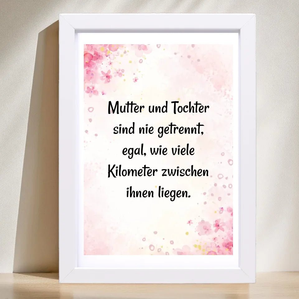 Mama und Tochter Spruch Poster Geschenk selber gestalten - Cantty