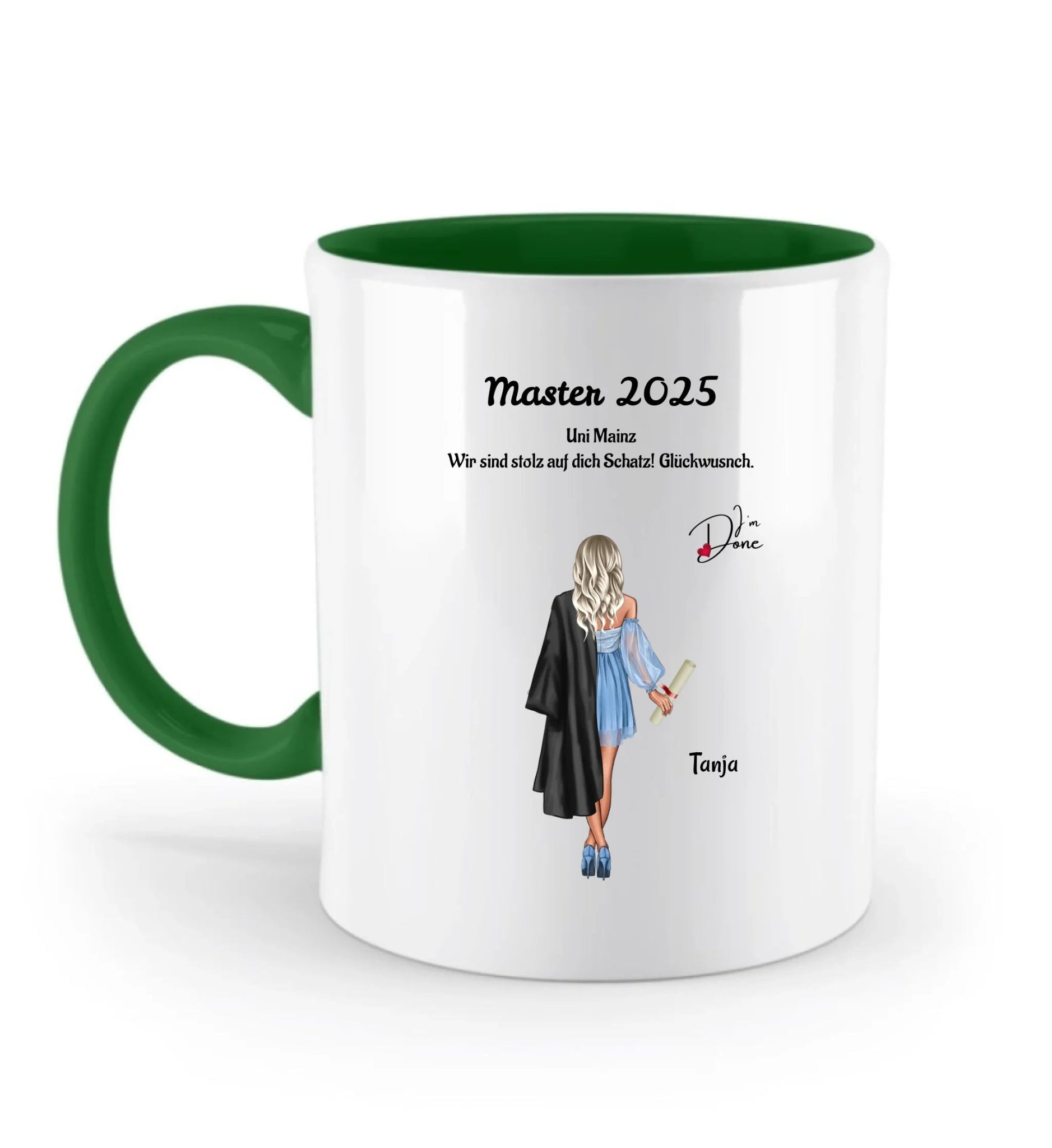 Master Studium Absolventin Geschenk Tasse für Mädchen - Cantty