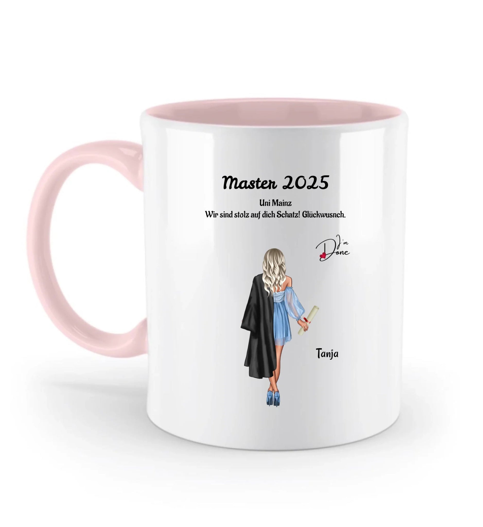 Master Studium Absolventin Geschenk Tasse für Mädchen - Cantty