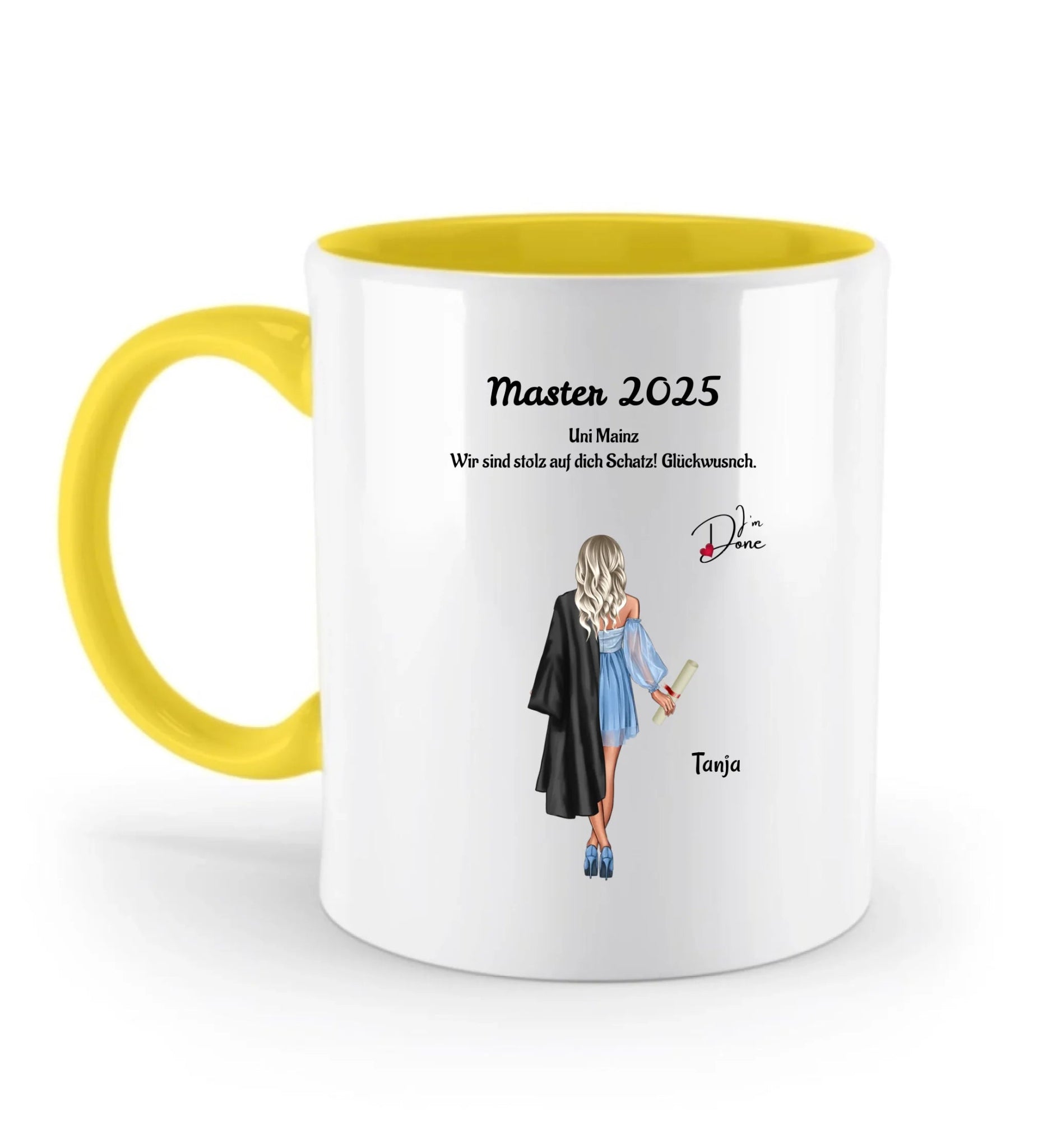 Master Studium Absolventin Geschenk Tasse für Mädchen - Cantty