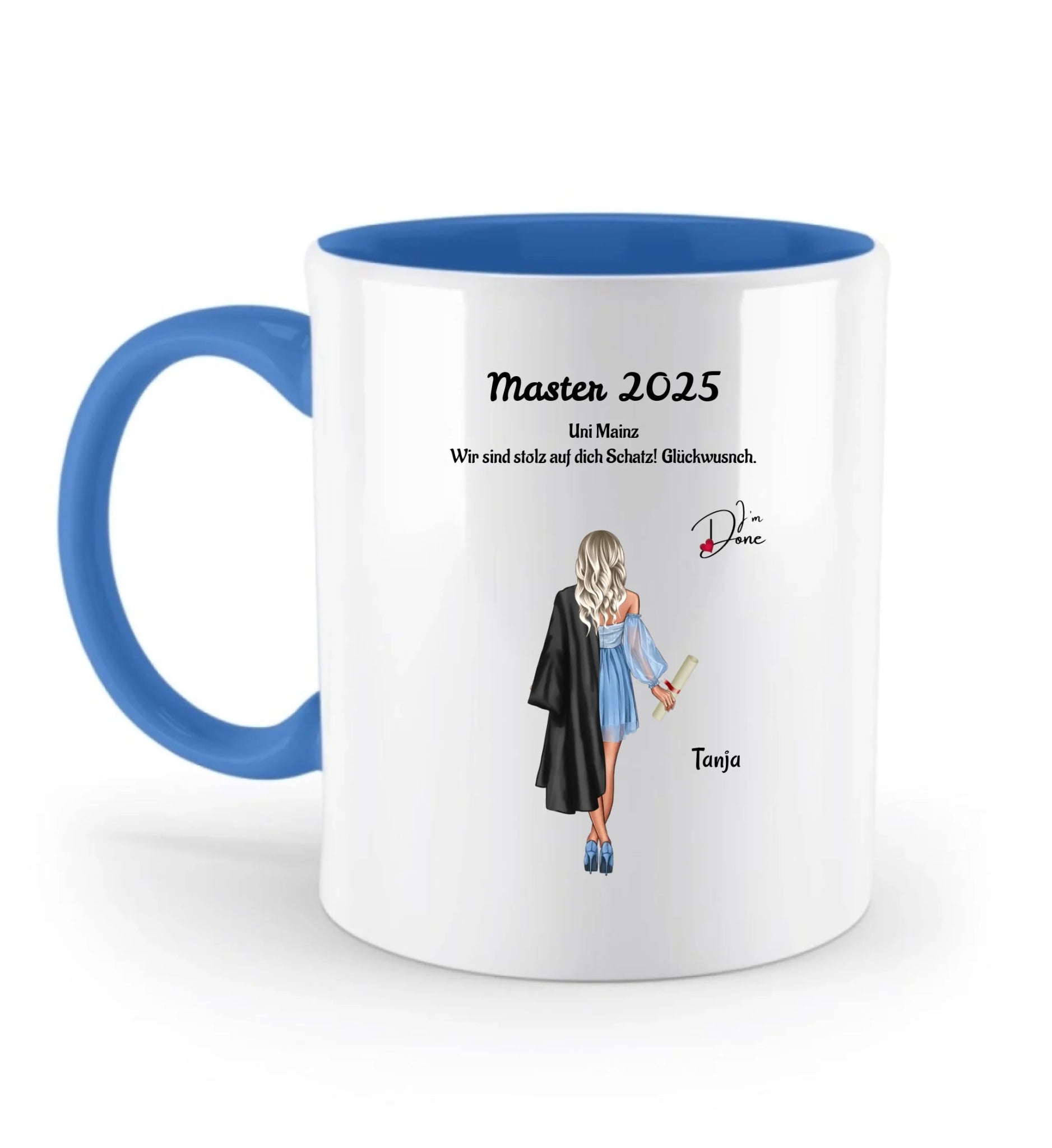 Master Studium Absolventin Geschenk Tasse für Mädchen - Cantty