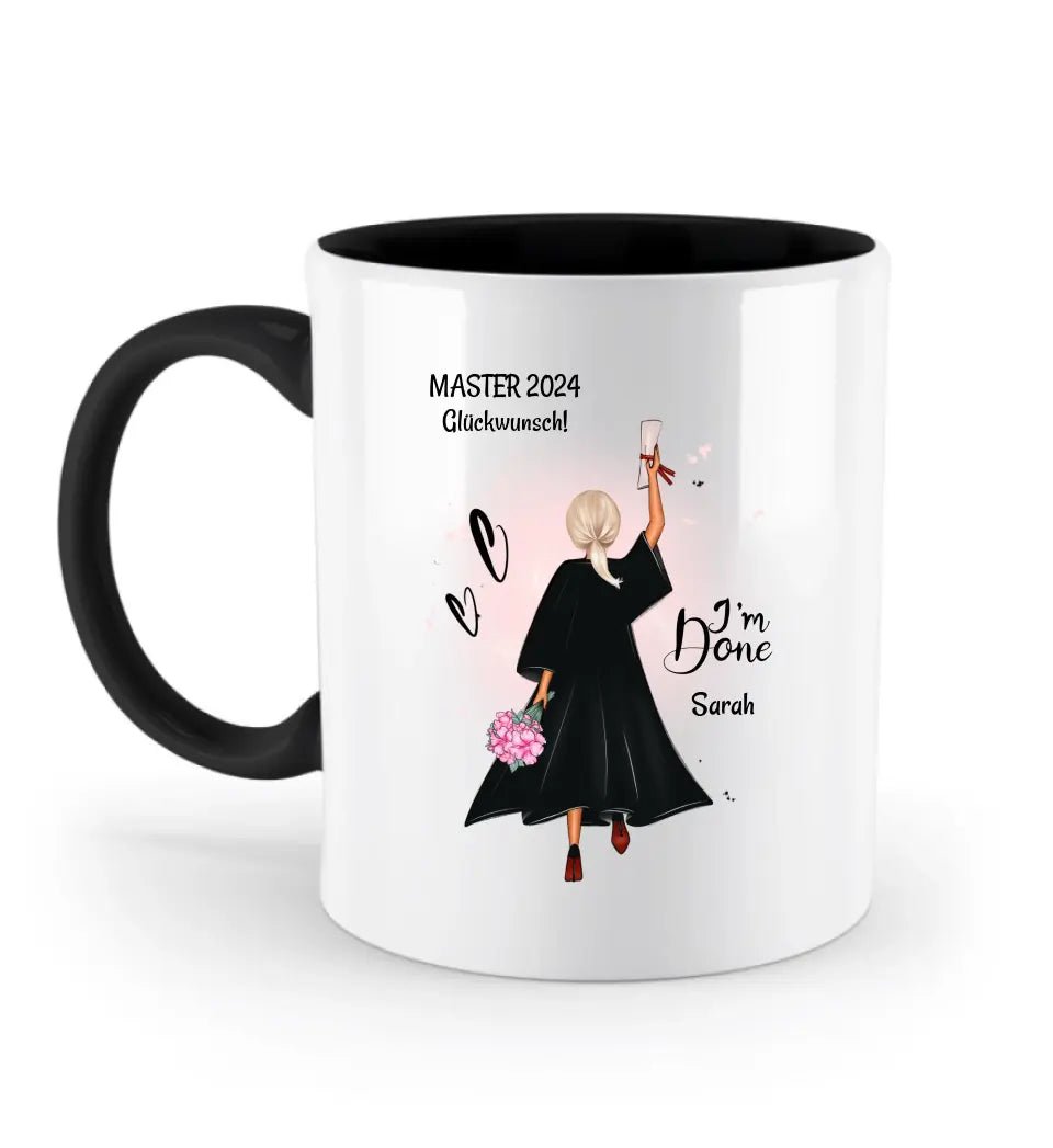 Masterstudium Abschluss Tasse Geschenk für Frau - Cantty