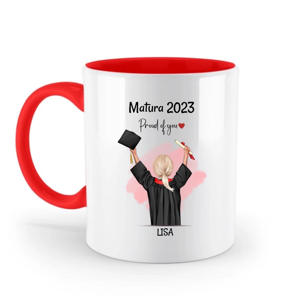 Matura Abschluss Tasse für Mädchen personalisiert - Cantty