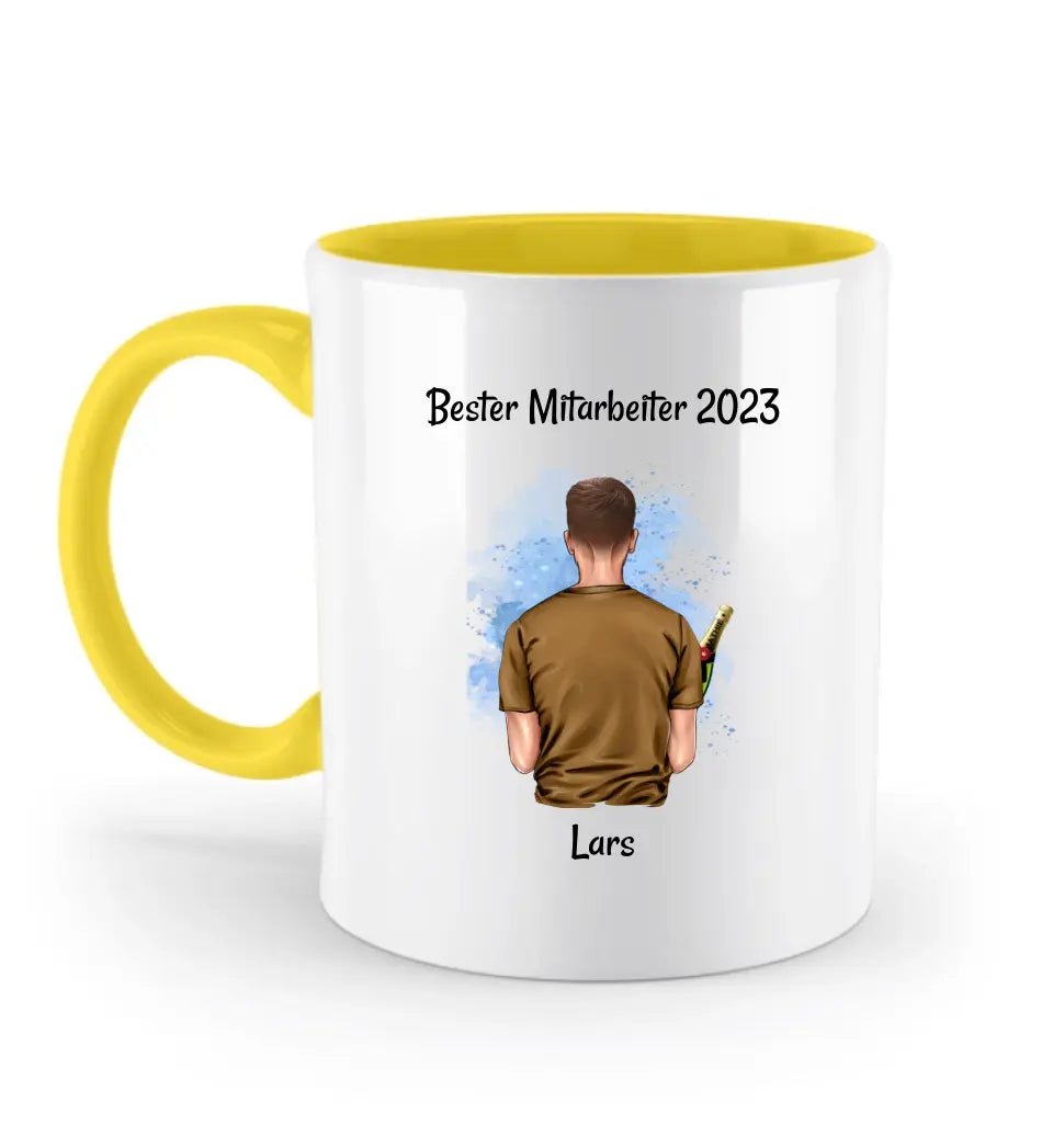 Mitarbeiter Tasse Mann personalisiert, Geschenk für Kollege - Cantty