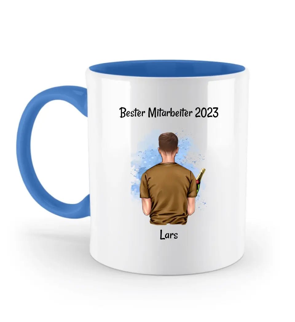 Mitarbeiter Tasse Mann personalisiert, Geschenk für Kollege - Cantty