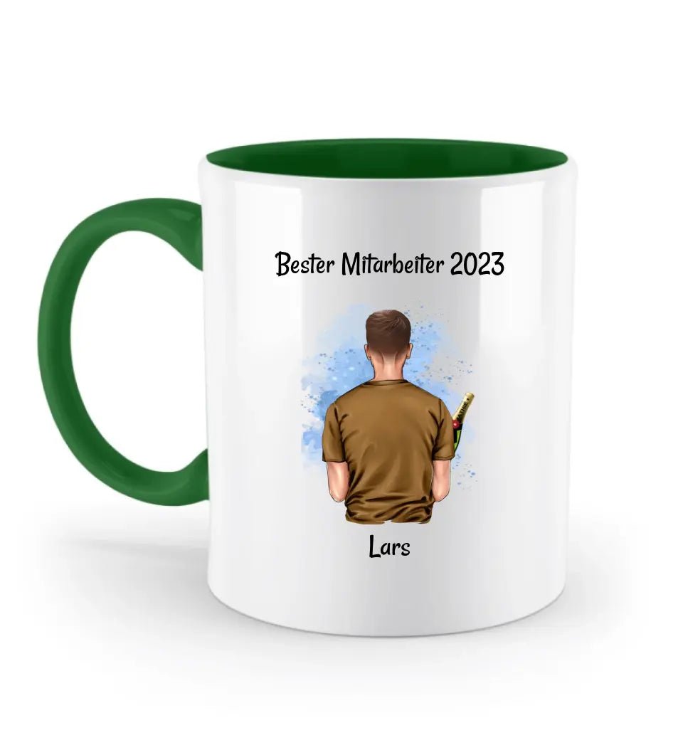 Mitarbeiter Tasse Mann personalisiert, Geschenk für Kollege - Cantty