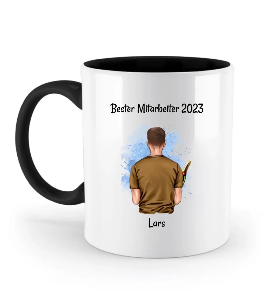 Mitarbeiter Tasse Mann personalisiert, Geschenk für Kollege