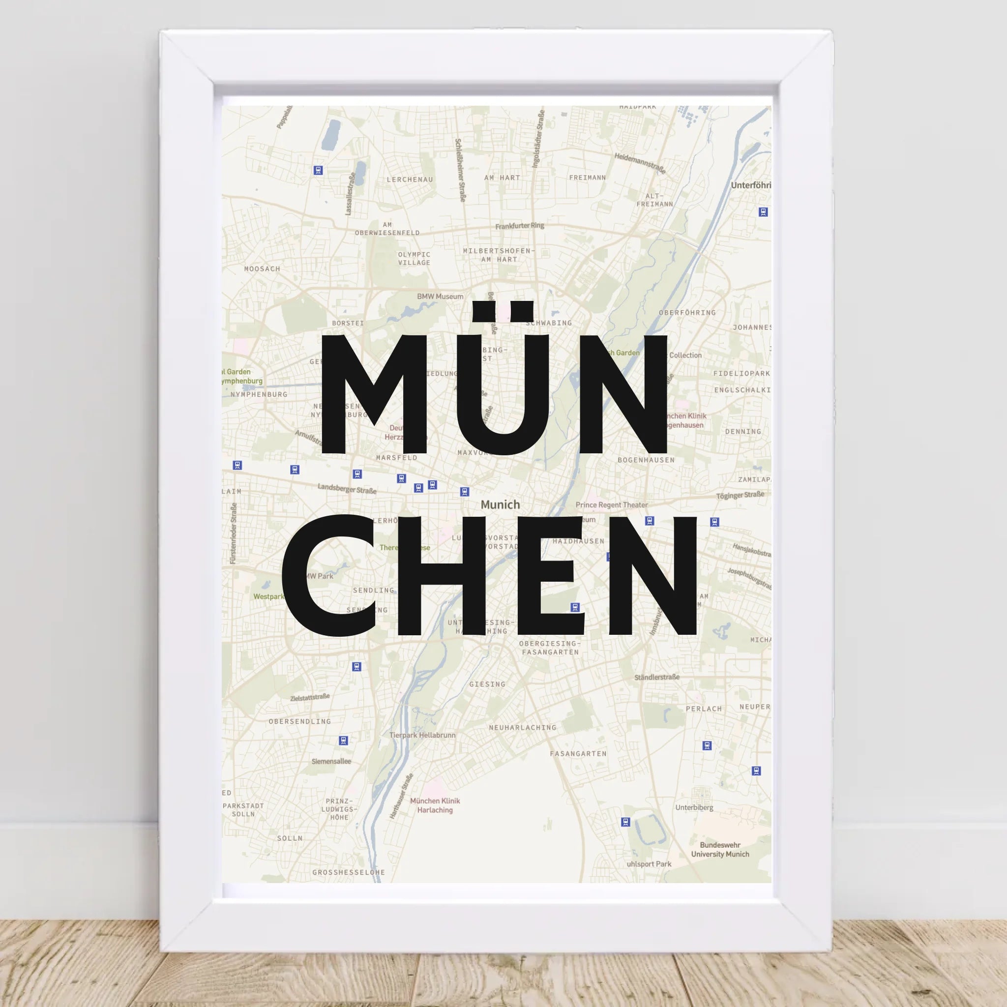 München Lieblingsstadt Koordinatenposter Stadtkarte personalisiert - Cantty