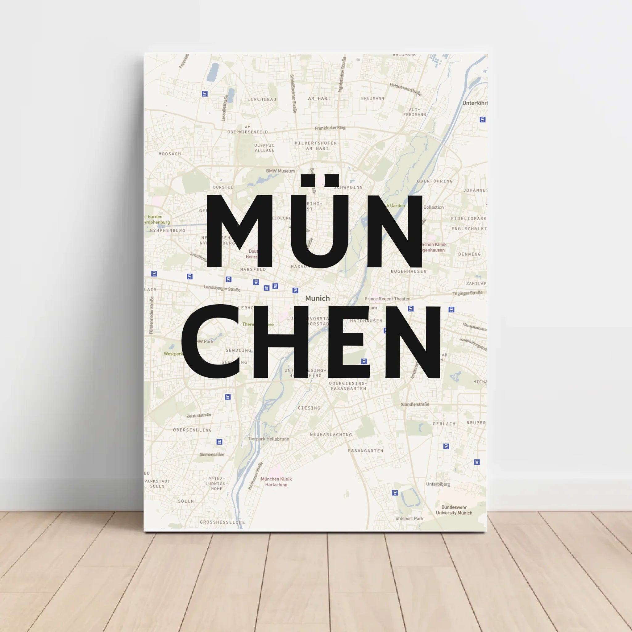 München Lieblingsstadt Koordinatenposter Stadtkarte personalisiert - Cantty