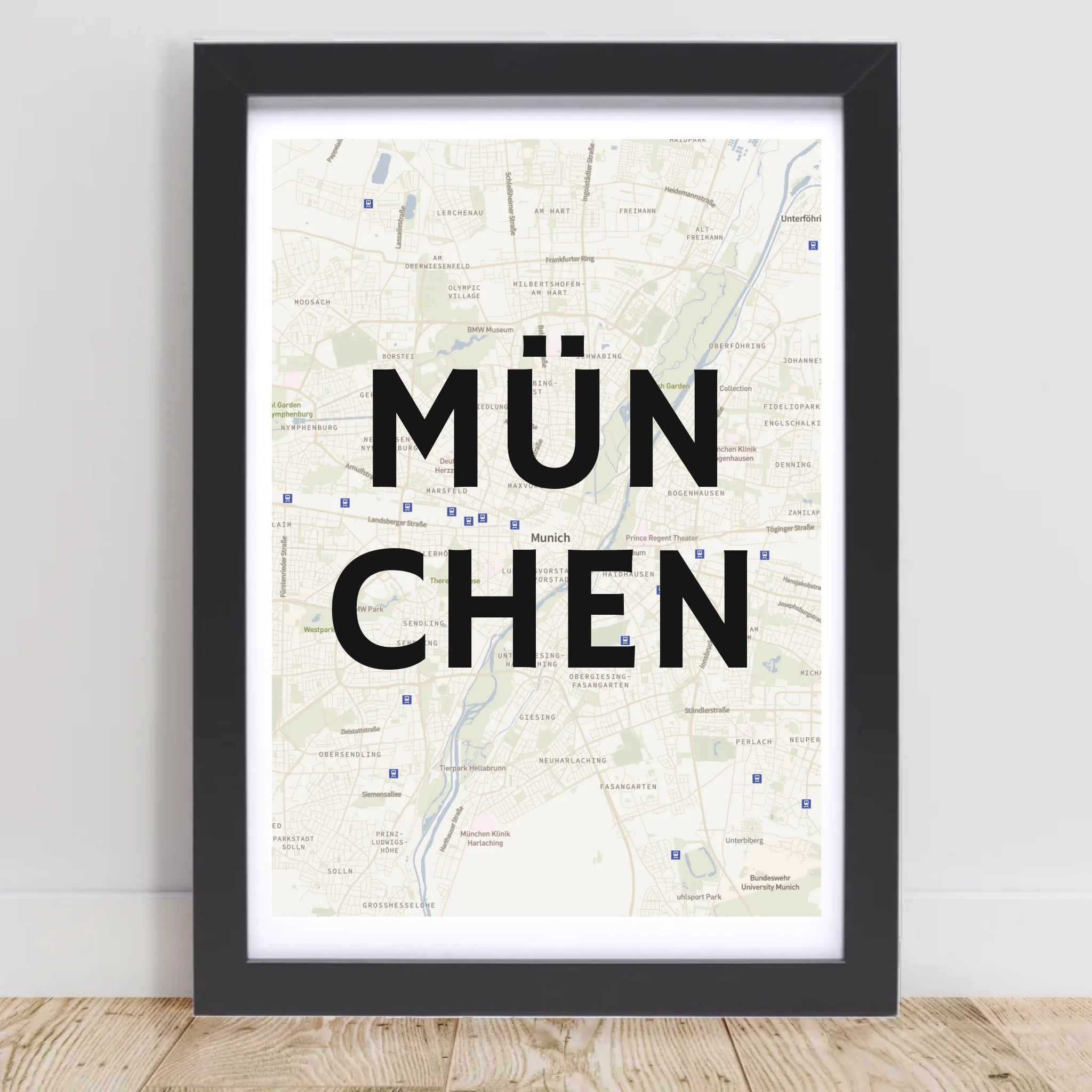 München Lieblingsstadt Koordinatenposter Stadtkarte personalisiert - Cantty