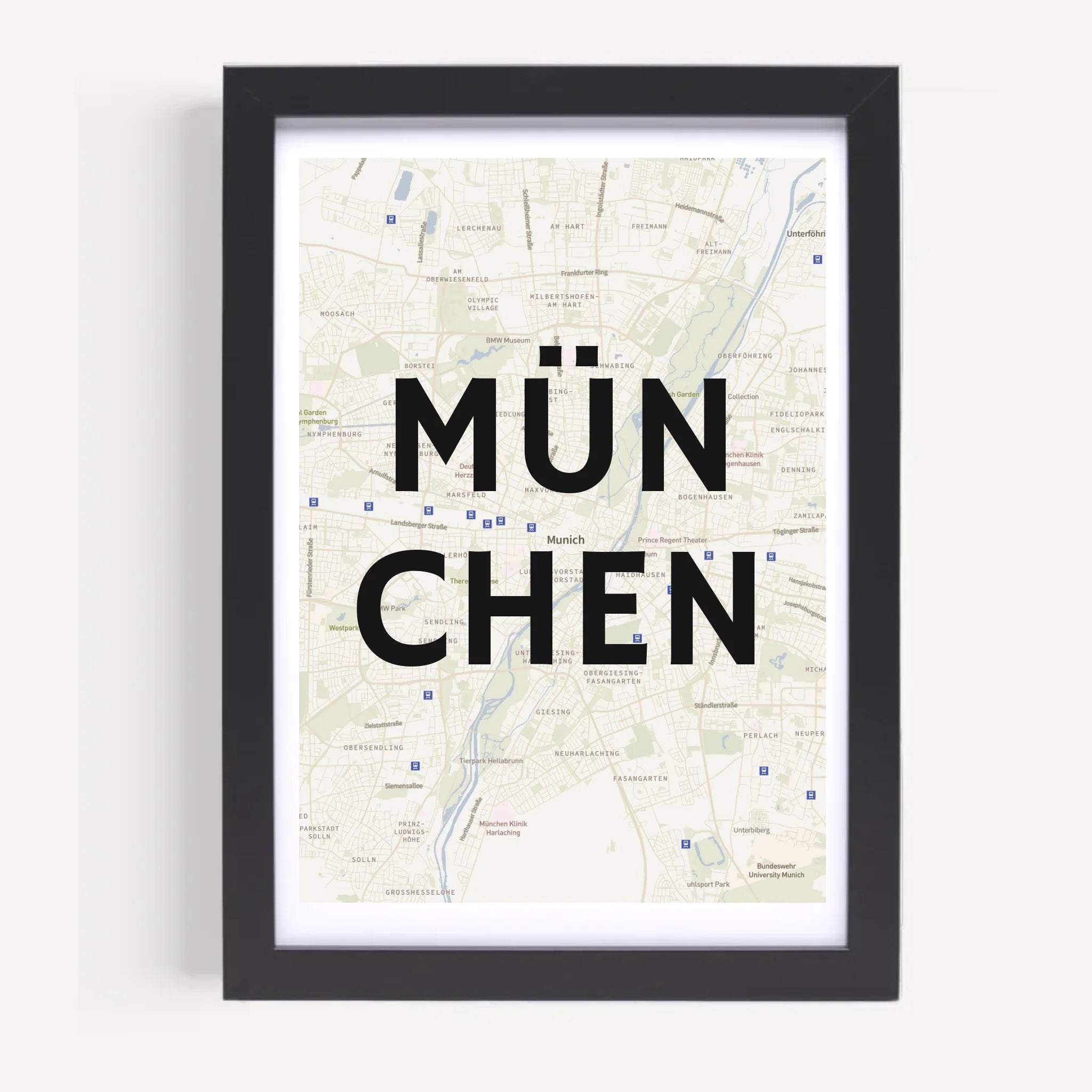 München Lieblingsstadt Koordinatenposter Stadtkarte personalisiert - Cantty