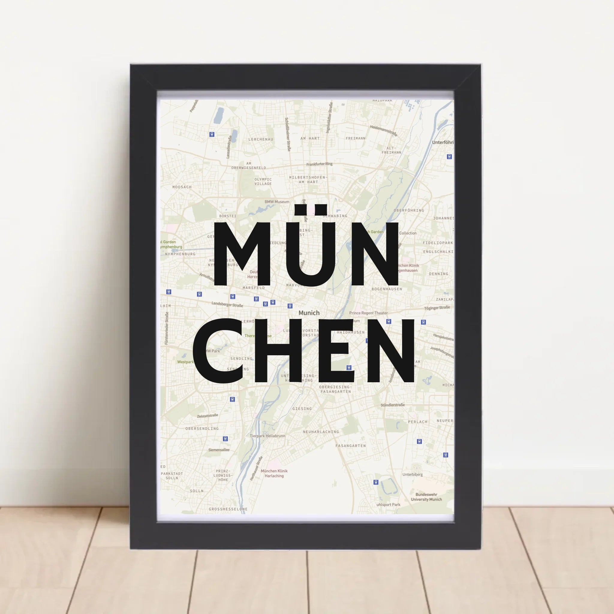 München Lieblingsstadt Koordinatenposter Stadtkarte personalisiert - Cantty