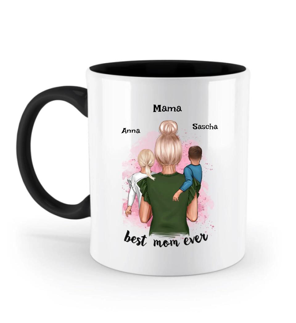Mutter Geschenk Tasse mit kleinen Kindern personalisiert - Cantty