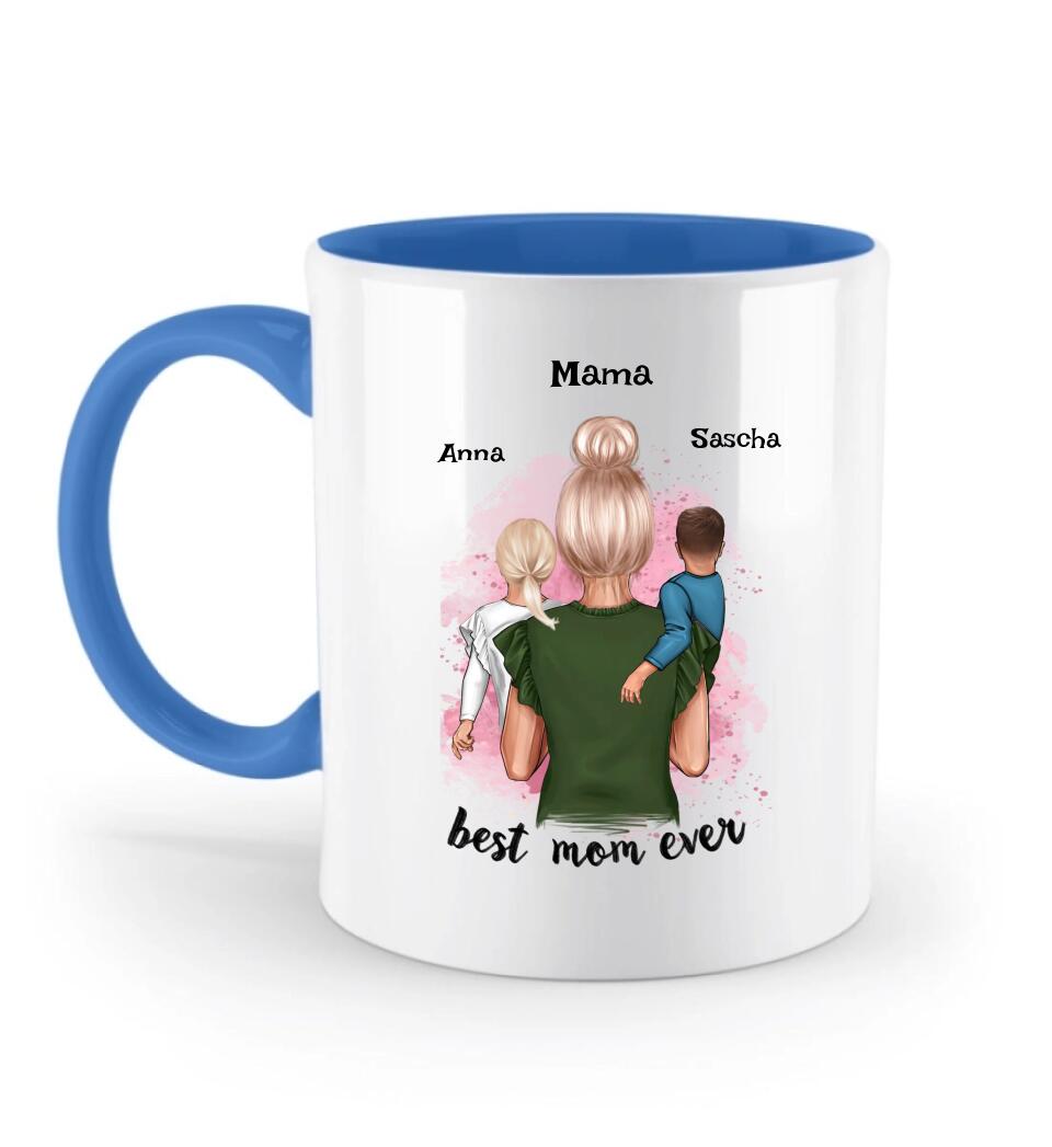 Mutter Geschenk Tasse mit kleinen Kindern personalisiert - Cantty