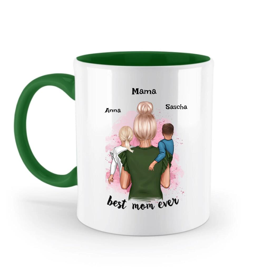 Mutter Geschenk Tasse mit kleinen Kindern personalisiert - Cantty