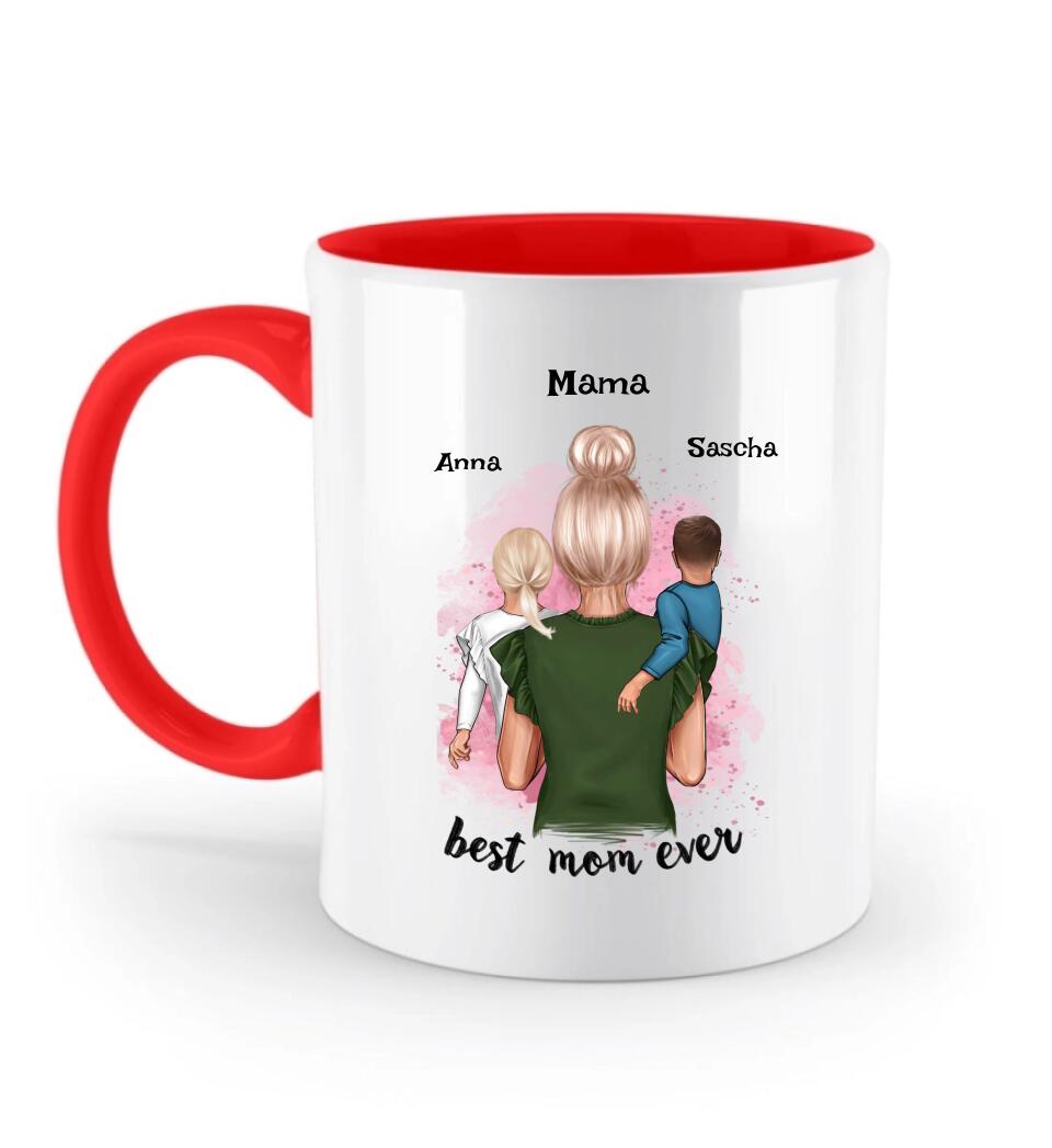 Mutter Geschenk Tasse mit kleinen Kindern personalisiert - Cantty