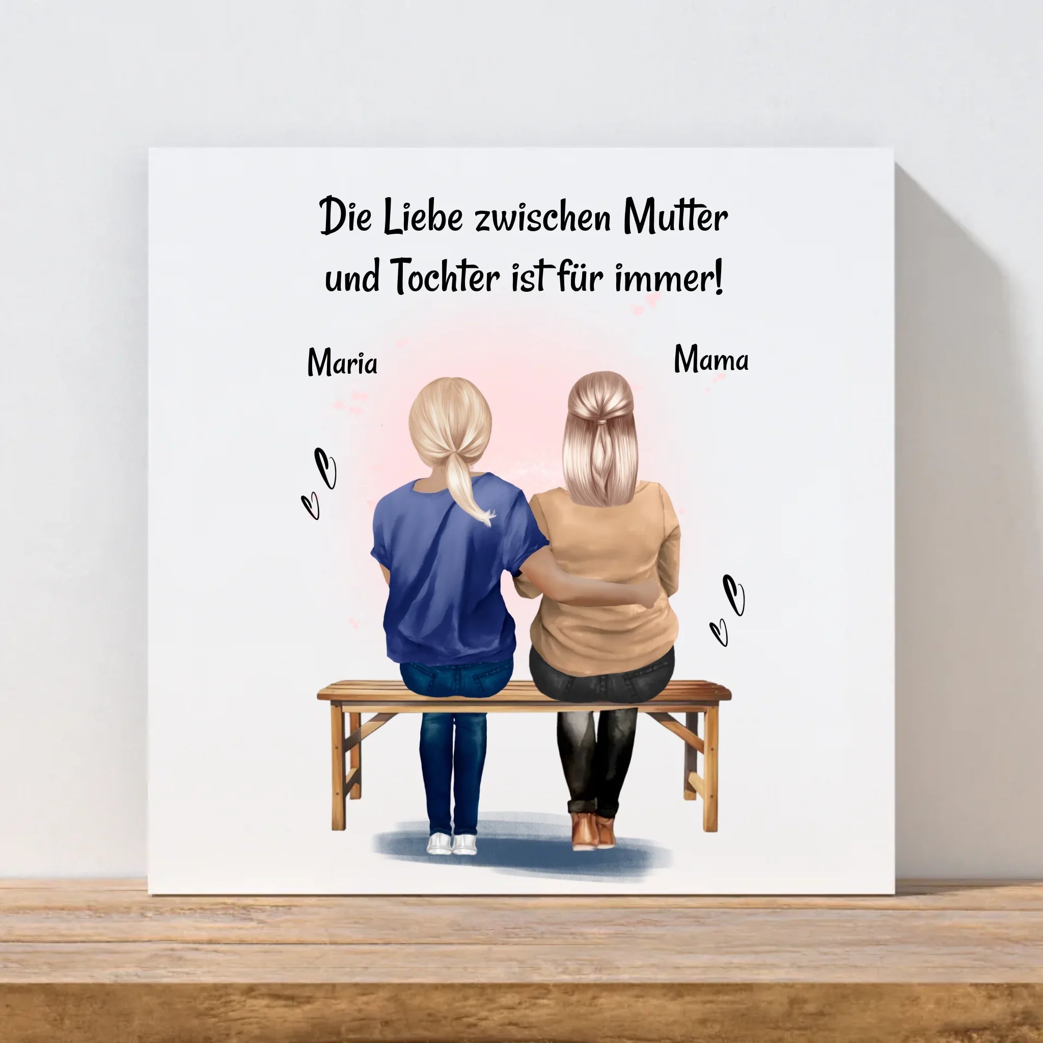 Mutter Tochter Geschenk Leinwand zum Geburtstag, Muttertag oder Weihnachten - Cantty